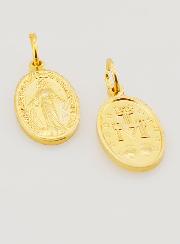 Médaille Miraculeuse en Aluminium Doré - 19mm