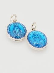 Médaille Miraculeuse Bleue & Argent - 15mm