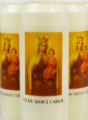 Lot de 6 Bougies de Neuvaine Notre Dame du Mont Carmel