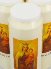 Lot de 6 Bougies de Neuvaine Notre Dame du Mont Carmel