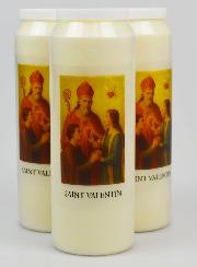 Lot de 3 Bougies de Neuvaine à Saint Valentin