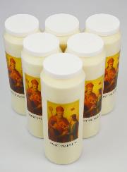 Lot de 6 Bougies de Neuvaine à Saint Valentin