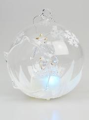 Boule de Noël Lumineuse en Verre 10cm - Nativité