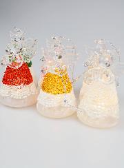 Lot de 6 Anges de Noël Lumineux - 8cm