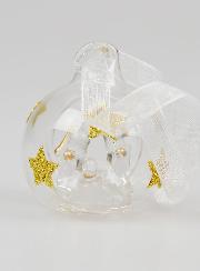 Boule de Noël en Verre Sainte Famille - 4cm