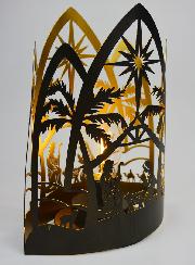 Lampe de Noël Nativité en Métal - 22cm