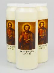 Lot de 3 Bougies de Neuvaine à Saint Jacques Apôtre