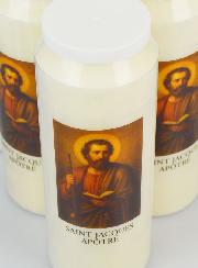 Lot de 6 Bougies de Neuvaine à Saint Jacques Apôtre