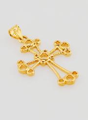 Pendentif Croix Chaldéenne  Plaqué Or - 22mm