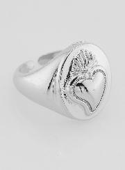 Chevalière Ex Voto en Laiton Argenté Réglable