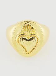 Chevalière Ex Voto en Laiton Doré Réglable