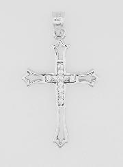 Pendentif Croix Ajourée Agent & Zircons - 20mm