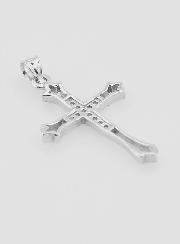 Pendentif Croix Ajourée Agent & Zircons - 20mm