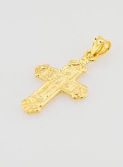 Pendentif Croix Large en Plaqué Or - 18mm