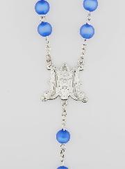 Chapelet en Perles Bleues & Médaille Miraculeuse