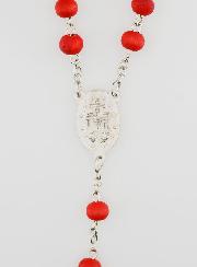 Chapelet Médaille Vierge Miraculeuse en Bois de Rose