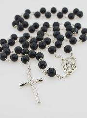 Chapelet Médaille Miraculeuse Grains Noirs