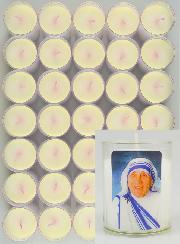 Lot de 48 Bougies Veilleuses Sainte Mère Teresa