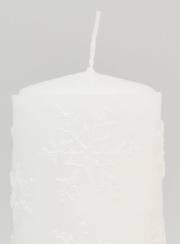 Bougie de Noël Flocons de Neige - Blanc