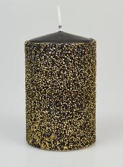 Bougie de Décoration Luxe - Noir & Or