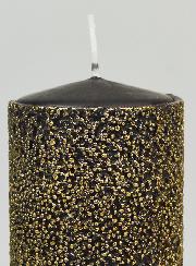 Bougie de Décoration Luxe - Noir & Or