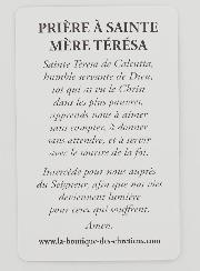 Carte de Prière à Sainte Mère Teresa