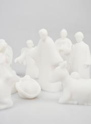 Crèche de Noël Complète en Albâtre - 12 Pièces