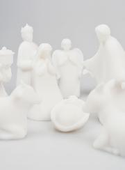 Crèche de Noël Complète en Albâtre - 12 Pièces