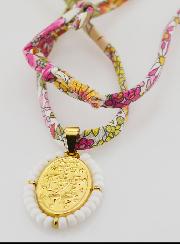 Médaille Miraculeuse Perlée - Cordon Liberty