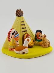 Crèche de Noël du Monde - Nativité Apache
