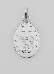 Médaille Miraculeuse Or Blanc 18k - 20mm