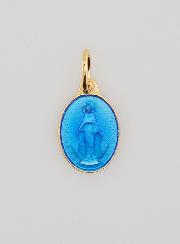 Médaille Miraculeuse en Argent Doré & Émail - 13mm
