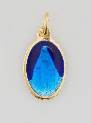 Médaille Miraculeuse Argent Doré & Émail 2 Tons - 17mm