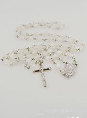 Chapelet Vierge Miraculeuse & Perles Blanches