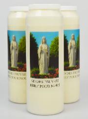 Lot de 3 Bougies de Neuvaine Notre Dame des Pauvres
