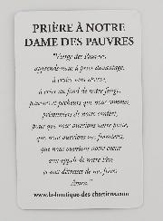 Carte de Prière à Notre Dame des Pauvres