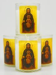Lot de 4 Bougies Veilleuses Notre Dame de Montserrat