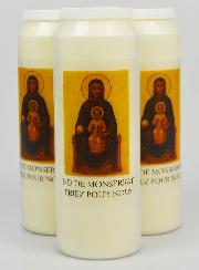 Lot de 3 Bougies de Neuvaine Notre Dame de Montserrat