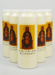 Lot de 6 Bougies de Neuvaine Notre Dame de Montserrat
