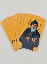 Lot de 10 Cartes de Prière à Saint Charbel