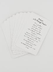 Lot de 10 Cartes de Prière à la Vierge Noire