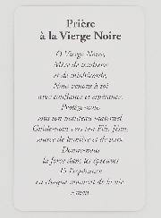 Lot de 10 Cartes de Prière à la Vierge Noire