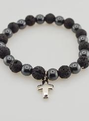 Bracelet en Pierres Naturelles - Hématite & Pierre de Lave