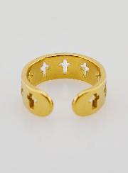 Bague Religieuse Ajustable Inox Doré