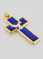 Pendentif de Confirmation Esprit Saint & Pax - Bleu