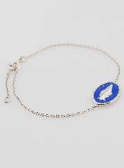 Bracelet Médaille Miraculeuse - Argent & Émail Bleu