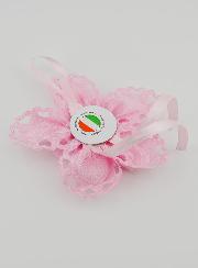 Cadeau de Baptême - Médaille de Berceau Fleur - Ange Gardien