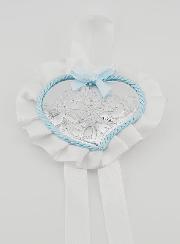 Cadeau de Baptême - Médaille de Berceau Coeur & Ange Gardien