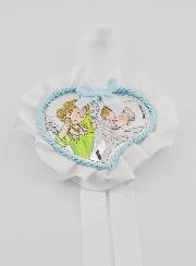 Cadeau de Baptême - Médaille de Berceau Coeur & Ange Lanterne