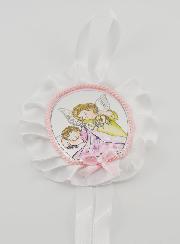 Cadeau de Baptême - Médaille de Berceau Ange Lanterne